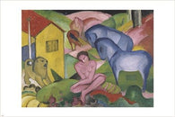 THE DREAM vintage painting art poster FRANZ MARC 1912 colorful cubism 24X36