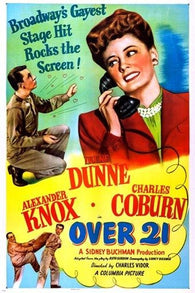 IRENE DUNNE charles coburn OVER 21 movie poster BROADWAY HIT famous 24X36