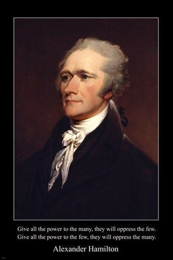 portrait ALEXANDER HAMILTON FOUNDING FATHER USA poster 24X36 FEDERALIST