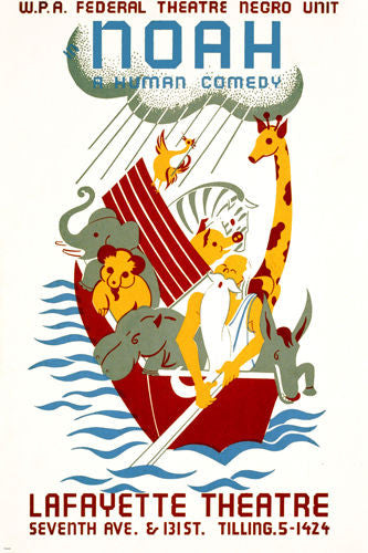 NOAH a human comedy WPA VINTAGE THEATRE POSTER 1936 24X36 biblical