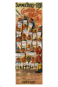 summer tours for 1893 VINTAGE POSTER CANADA 24X36 railway NATIONWIDE rare!