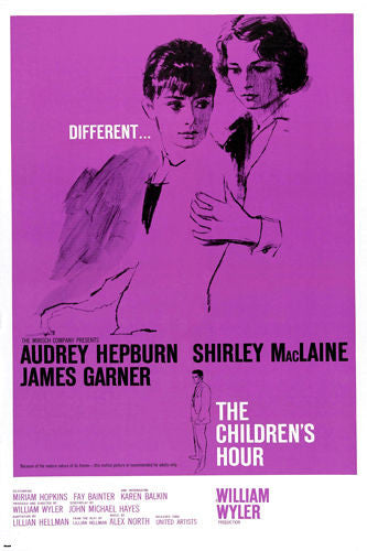 THE CHILDREN'S HOUR movie poster HEPBURN and MACCLAINE alternative 24X36