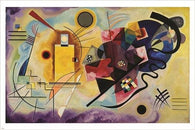 wassily kandinsky YELLOW RED BLUE vintage painting art poster MODERN 24X36