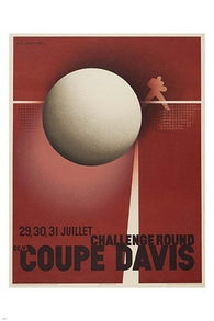 coupe davis TENNIS CHALLENGE ROUND tournament VINTAGE AD POSTER sports 24X36