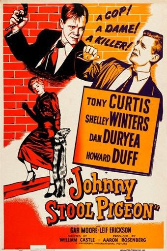 hollywood movie poster JOHNNY STOOL PIGEON shelly winters TONY CURTIS 24X36
