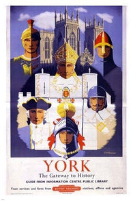 YORK gateway to history VINTAGE TRAVEL POSTER historic political new 24X36
