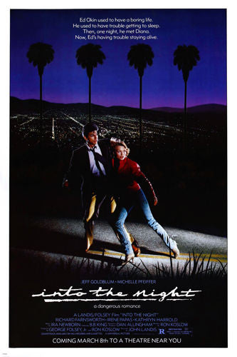 INTO the night MOVIE poster PFEIFFER & GOLDBLUM dangerous romance hot 24X36