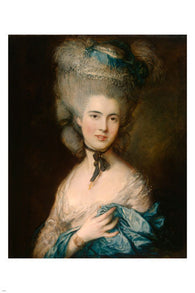 thomas GAINSBOROUGH fine art poster A WOMAN IN BLUE 24X36 PORTRAIT classic
