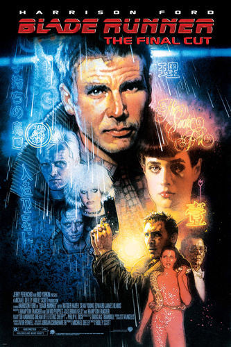 BLADE RUNNER MOVIE POSTER harrison FORD sean YOUNG SCI-FI film noir 24X36 - YW0
