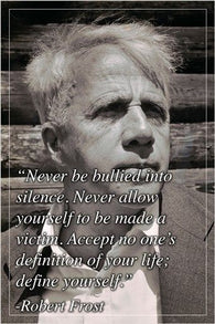 inspirational quote poster ROBERT FROST renowned american poet 24X36 BOLD