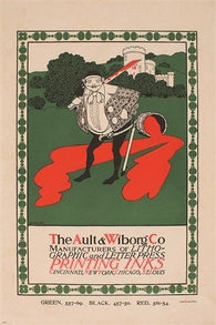 the ault & wiborg WILLIAM HENRY BRADLEY vintage ad poster PRINTING 24X36 hot