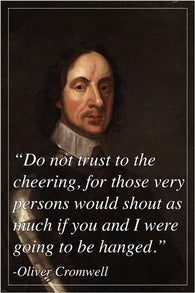 OLIVER CROMWELL english military leader INSPIRES quote poster 24X36 POLITICS