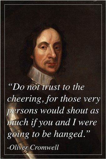 OLIVER CROMWELL english military leader INSPIRES quote poster 24X36 POLITICS