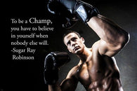 STRONG AGILE BOXER motivational poster FITNESS SPORTS champ quote 24X36