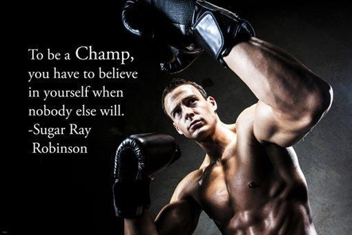 STRONG AGILE BOXER motivational poster FITNESS SPORTS champ quote 24X36