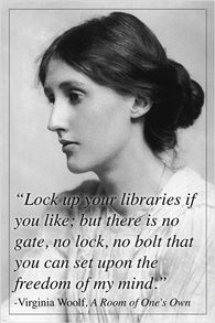 VIRGINIA WOOLF english writer INSPIRATIONAL QUOTE POSTER modernist 24X36
