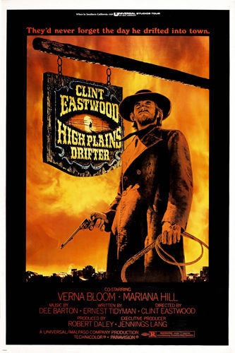 High Plains Drifter Movie POSTER Clint Eastwood WESTERN Rugged 24X36 PRIZED