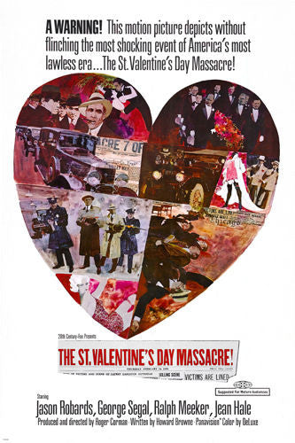 the st. valentine's day massacre MOVIE poster JASON ROBARDS murder 24X36