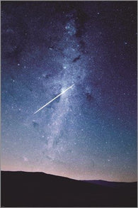 COMET with starry sky OUTER SPACE poster ILLUMINATED scientific 24X36 rare