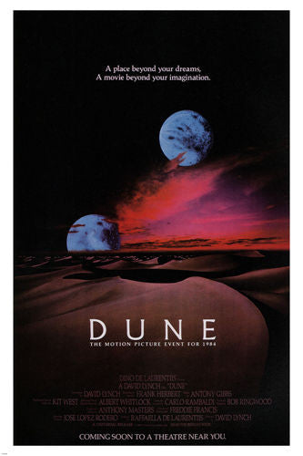 david LYNCH'S DUNE movie poster science fiction DREAMS FANTASY 24X36 new - VW0