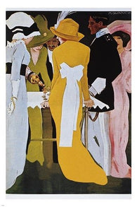 MARCELLO DUDOVICH vintage art poster COLORFUL FORMAL PAINTING lovely 24X36