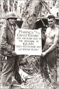 WORLD WAR II marines coast guard tribute poster MILITARY COLLECTORS 24X36