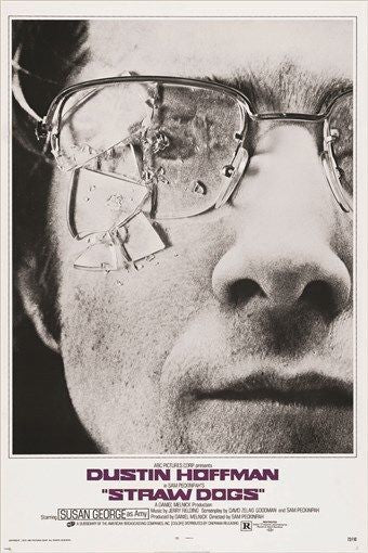 dustin hoffman in STRAW DOGS vintage movie poster UNIQUE GRAPHIC 24X36 rare