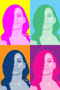 KATY PERRY singer celebrity MULTIPLE IMAGE pop art poster BRIGHT 24X36 new