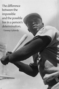 Jackie Robinson poster with LaSorda Quote 24X36 DETERMINATION baseball