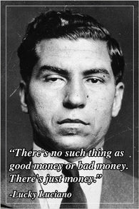motivational quote poster LUCKY LUCIANO american mobster 24X36 humorous NEW