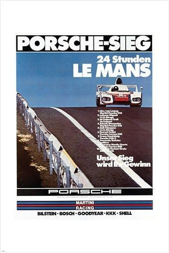 LE MANS vintage car poster 1976 FIRST RATE DESIGN rare 24X36