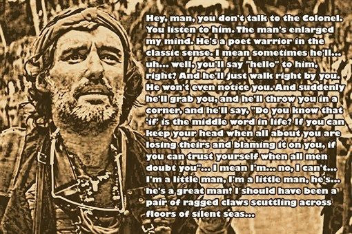 DENNIS HOPPER apocolypse now QUOTE PHOTO poster FAMOUS ACTOR 24X36 rare