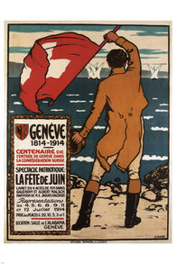 genève the june festival VINTAGE POSTER  courvoirier SWITZERLAND 1914 24X36