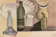 COMPOSITION WITH BOTTLES attributed to IVAN KLIUN fine art poster 24X36 NEW