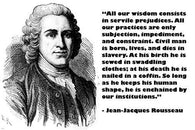 jean-jacques rousseau sketch quote poster ALL OUR WISDOM CONSISTS 24X36 RARE