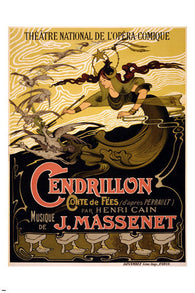 vintage theatrical ad poster FRENCH CINDERELLA FAIRY TALE 24X36 grand opera