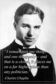 IRONIC INSPIRATIONAL quote poster CHARLIE CHAPLIN political COMIC 24X36 rare