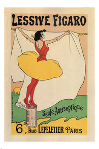 Figaro detergent VINTAGE AD POSTER léo gausson 1893 france 24X36 rare PRIZED