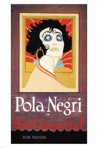 HOTEL imperial MOVIE poster MAURITZ stiller POLA negri 1927 24X36 VINTAGE