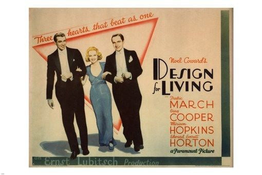 DESIGN FOR LIVING movie poster fredric MARCH gary COOPER love COMEDY 24X36