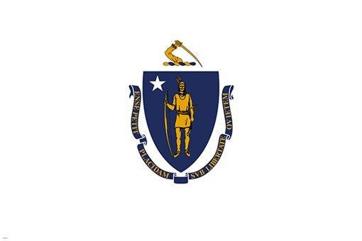 massachusettes state flag poster OFFICIAL RARE HOT NEW COLLECTORS 24X36