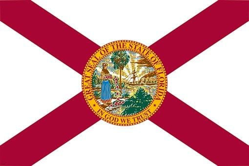 FLORIDA FLAG official poster HISTORIC COLLECTORS POLITICAL singular 24X36