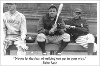 BABE RUTH BASEBALL QUOTE sports pic poster RARE HOT NEW one-of-a-kind 24X36