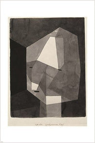 PAUL KLEE - ROUGH CUT HEAD vintage painting art poster GEOMETRIC 24X36 new