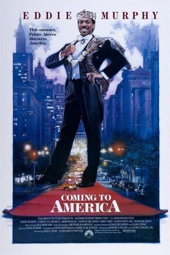 EDDIE MURPHY movie poster COMING TO AMERICA comedy NEW YORK CITY 24X36