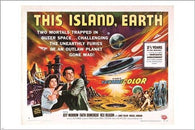 this island earth VINTAGE SCI-FI POSTER flying saucers PLANETS danger 24X36