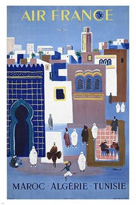 morocco tunisia algeria FRENCH AIRLINE classic vintage TRAVEL POSTER 24X36