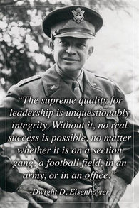 inspirational leadership quote poster PRESIDENT DWIGHT D. EISENHOWER 24X36