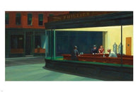 EDWARD HOPPER'S famous & ICONIC painting NIGHTHAWKS 24X36 bar SCENE rare!