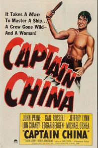 hollywood movie poster CAPTAIN CHINA brawny action JOHN PAYNE sea ship 24X36